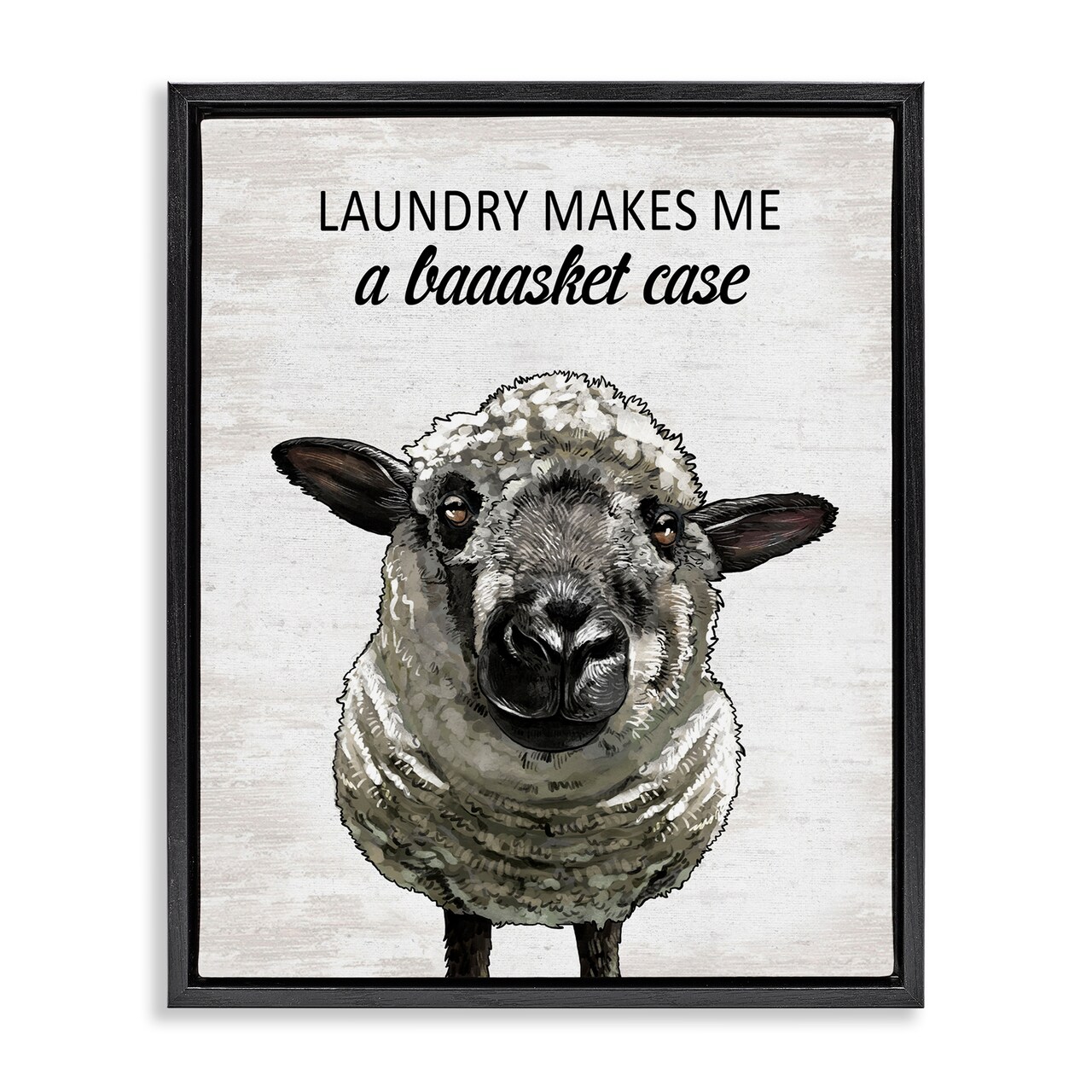 Stupell Industries Laundry Makes Me Basket Case Floating Frame Design by Lettered and Lined